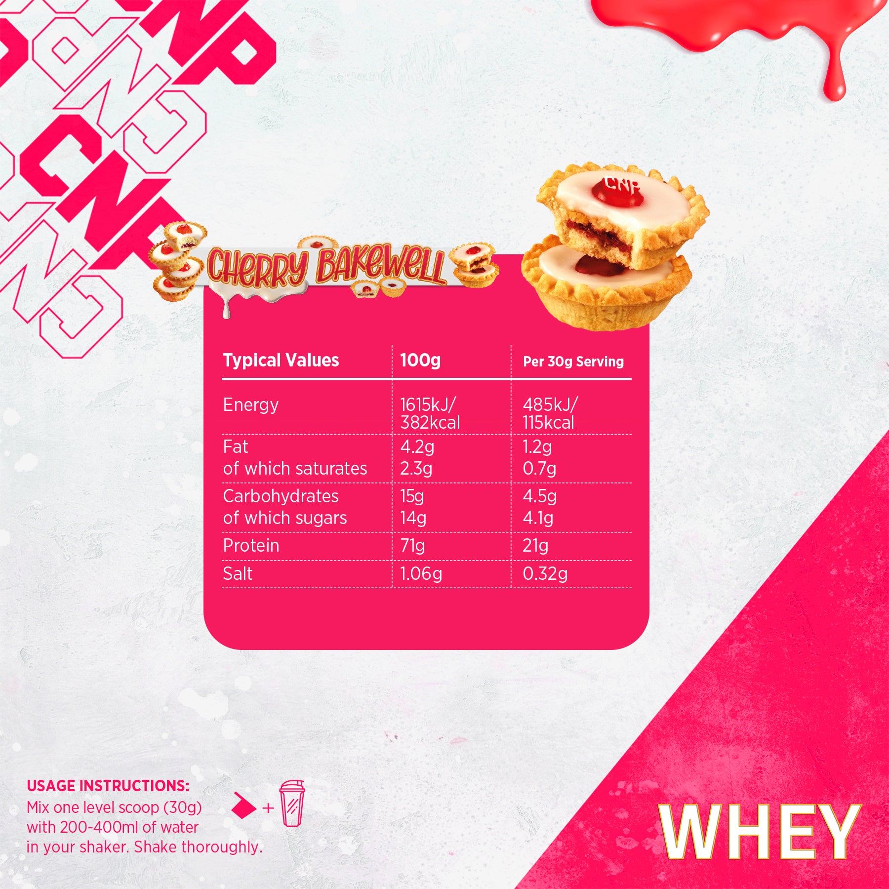 Cherry Bakewell Sachet x 1 Serving