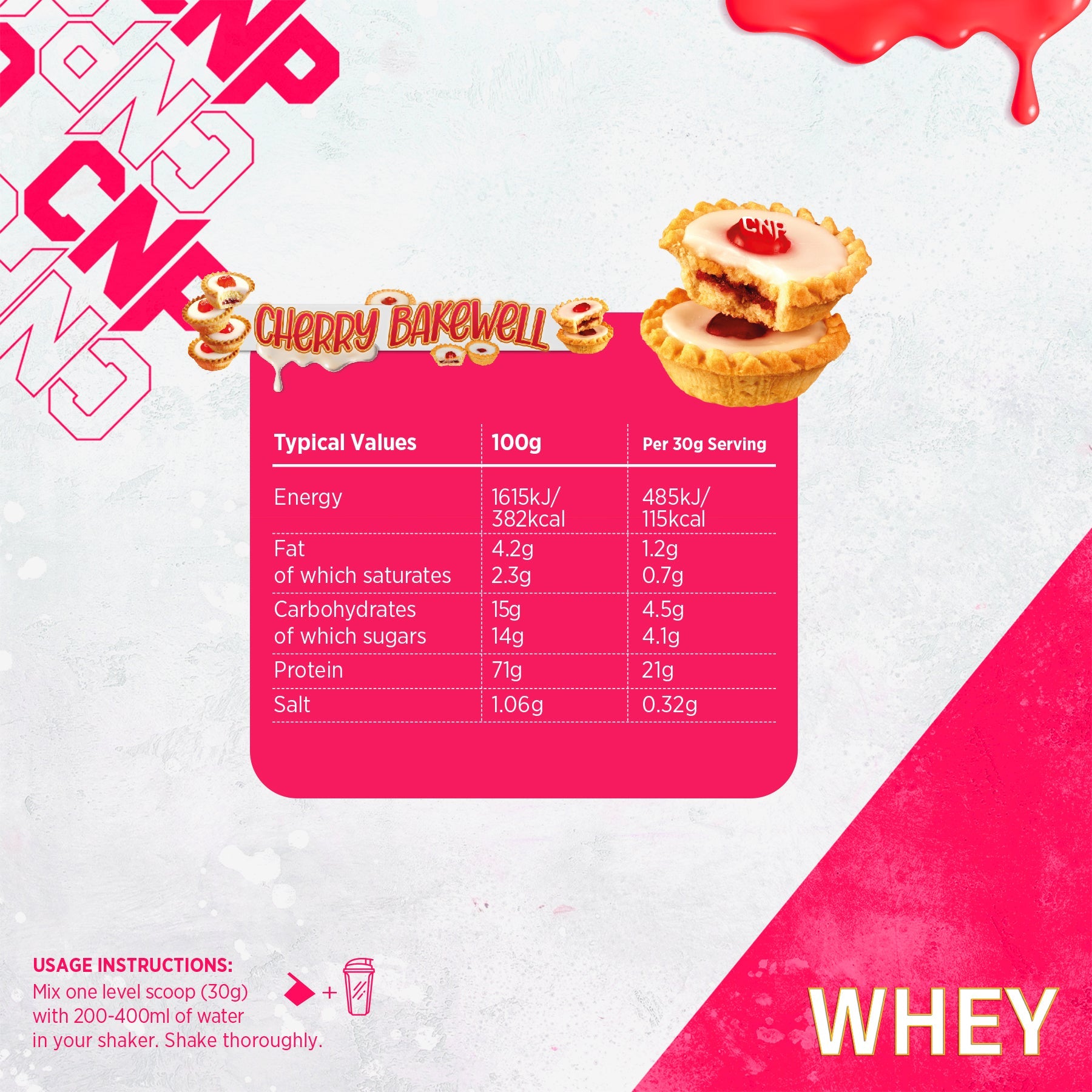 Cherry Bakewell Sachet x 1 Serving