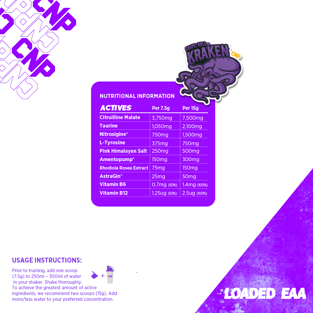 Full Pump - Single Serving Sachet - 15g - Grape Kola Kraken