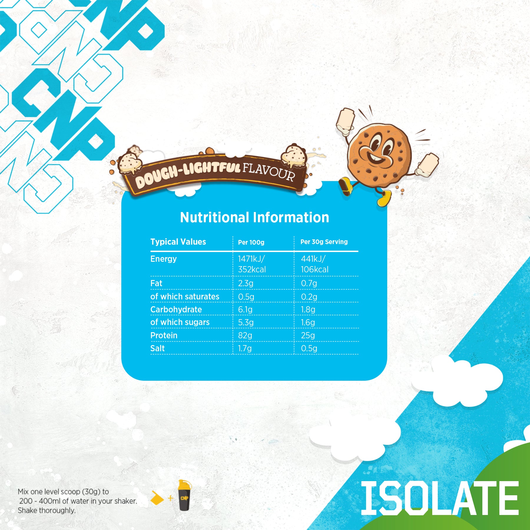 Whey Isolat - Teig-Lightful - 1,8kg