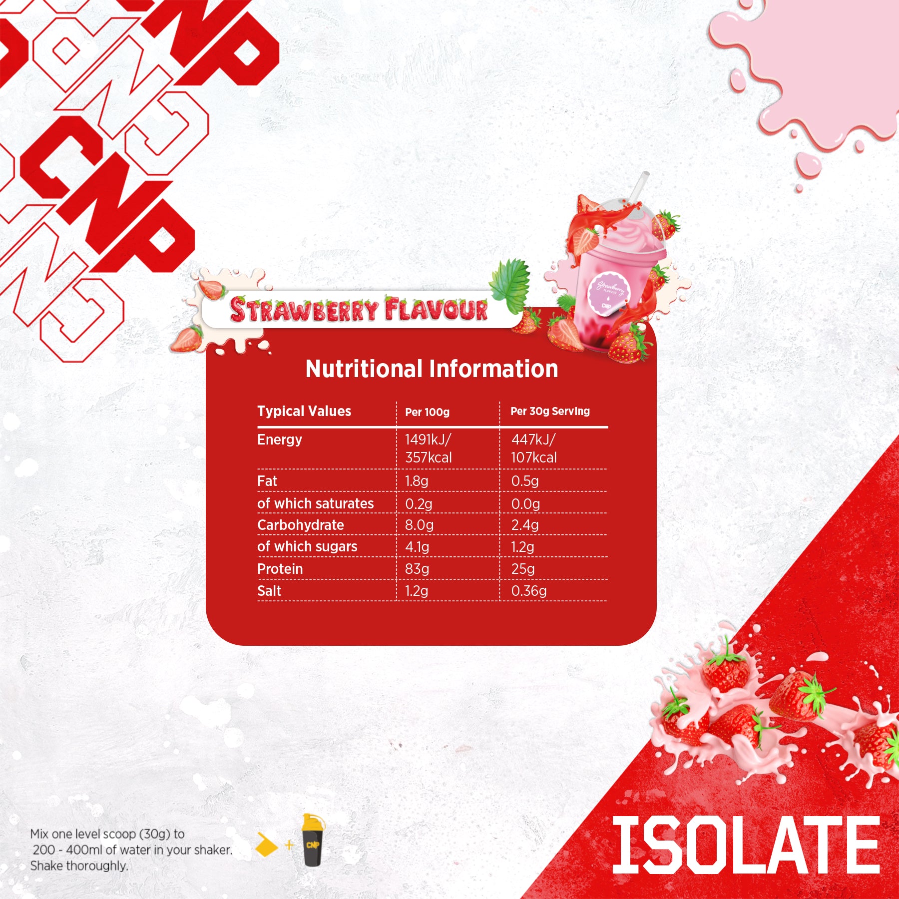 Whey Isolat - Erdbeere - 1,8kg