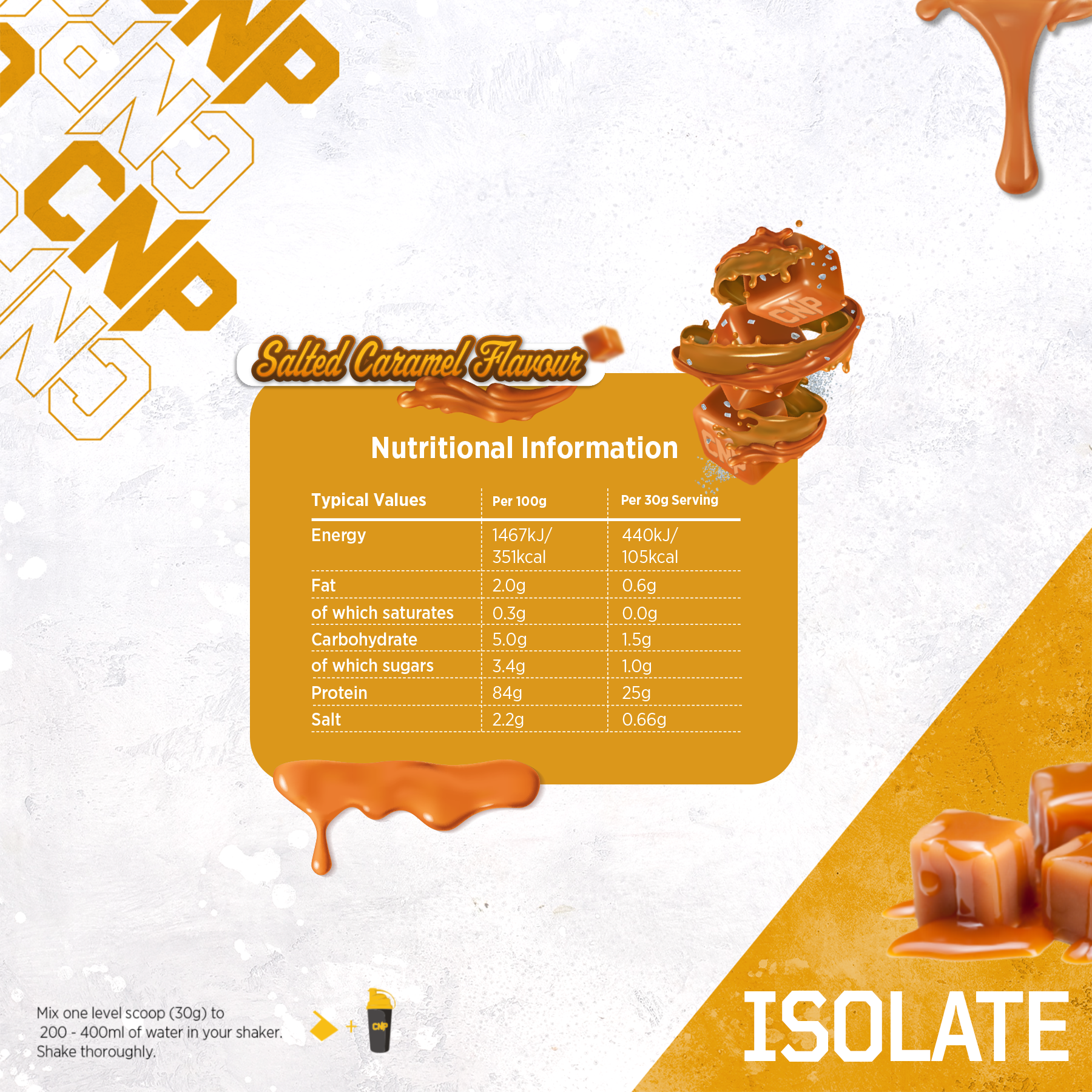 Whey Isolat - Gesalzenes Karamell - 900g