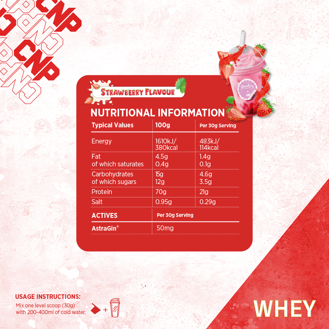 Whey - Erdbeere - 900g 30 Portionen