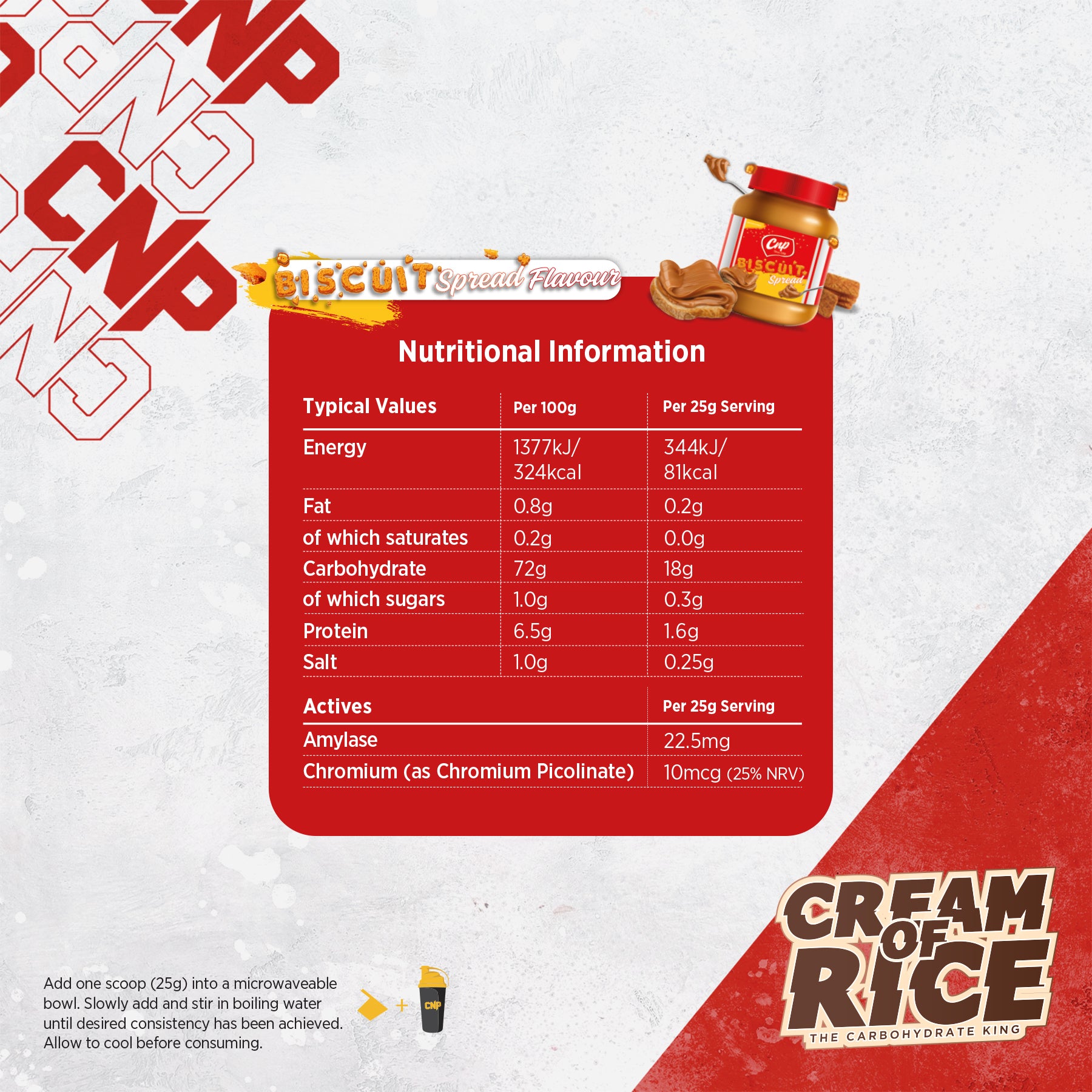 Cream of Rice 2kg - 80 Servings - Biscuit Spread