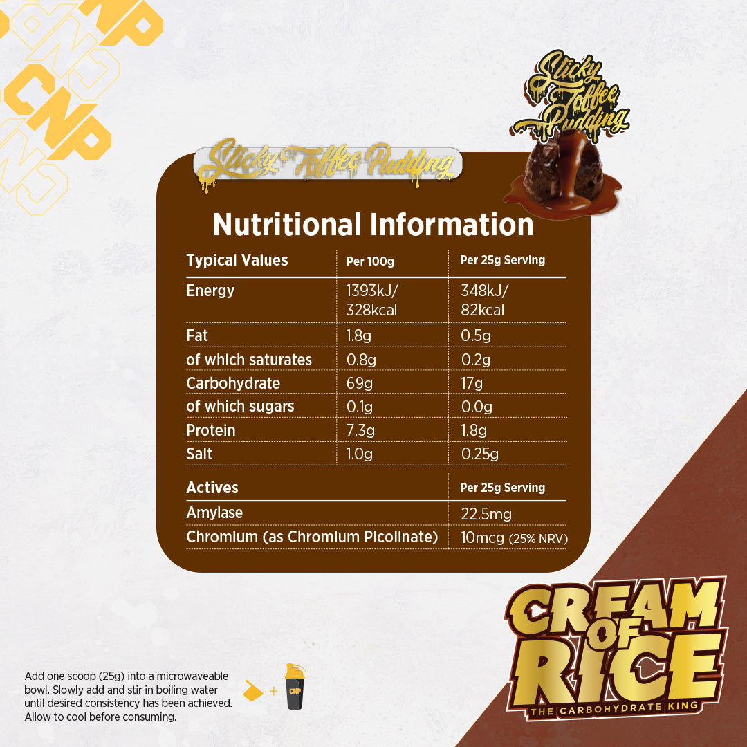 CNP Cream Of Rice 2kg (Sticky Toffee)