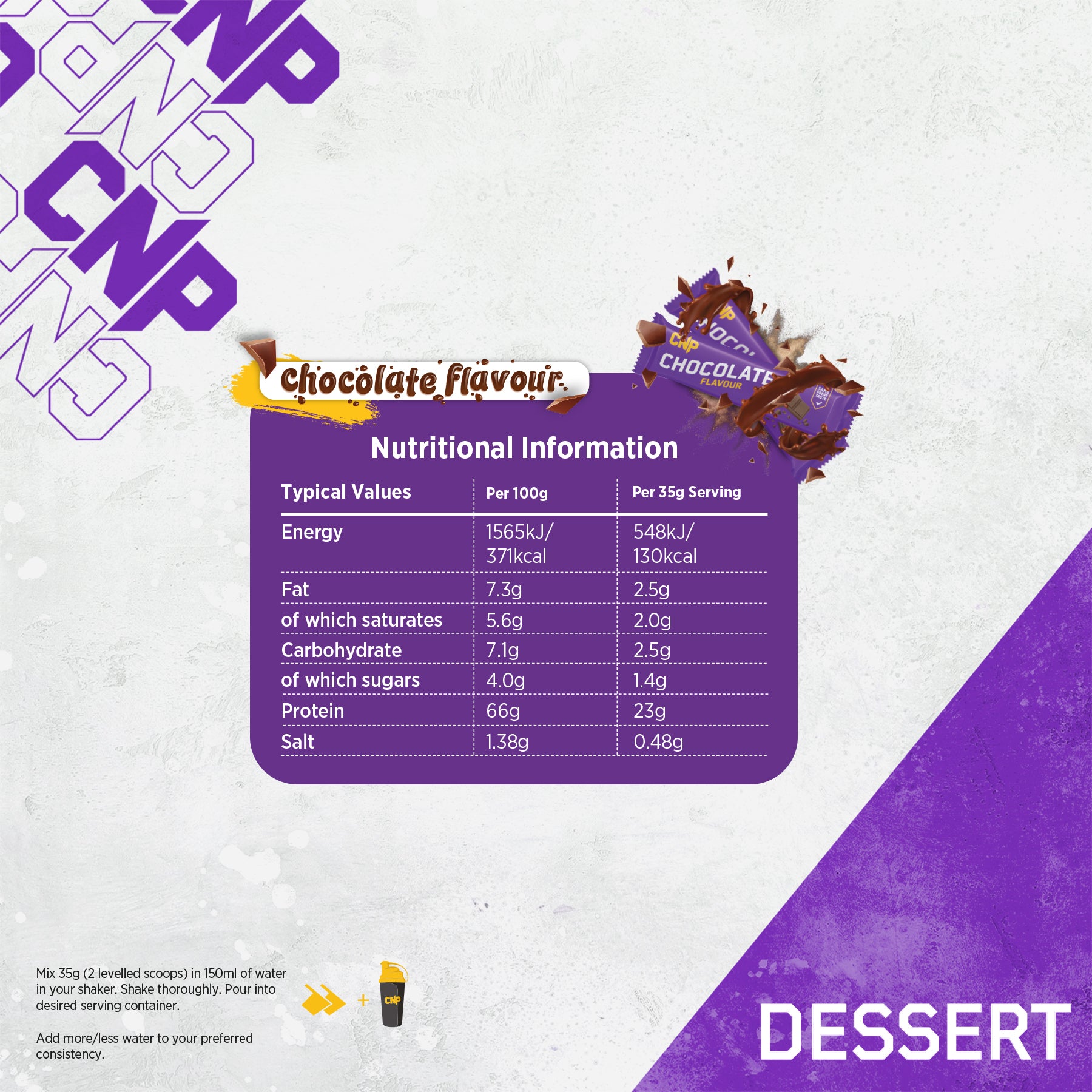 Dessert 350g - 10 Servings - Chocolate