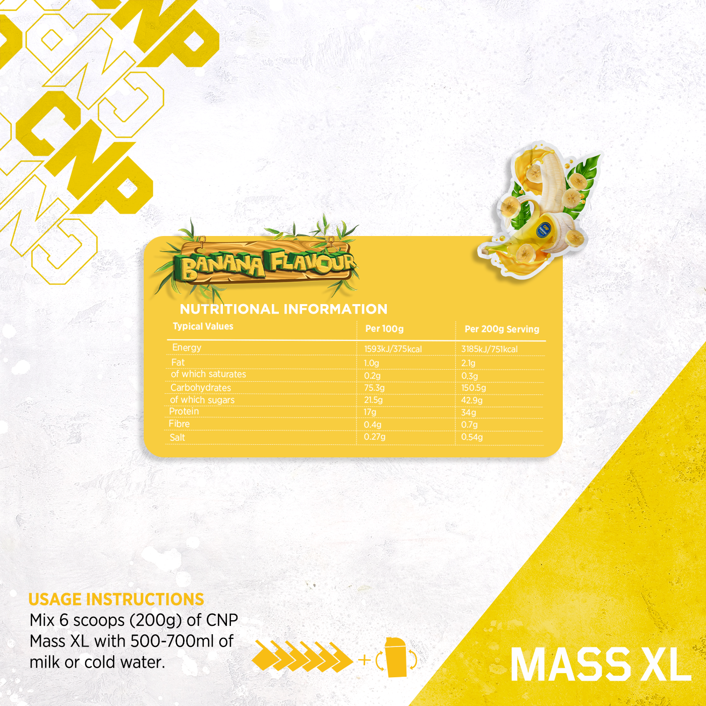 CNP Mass XL 4.8kg (Banana)