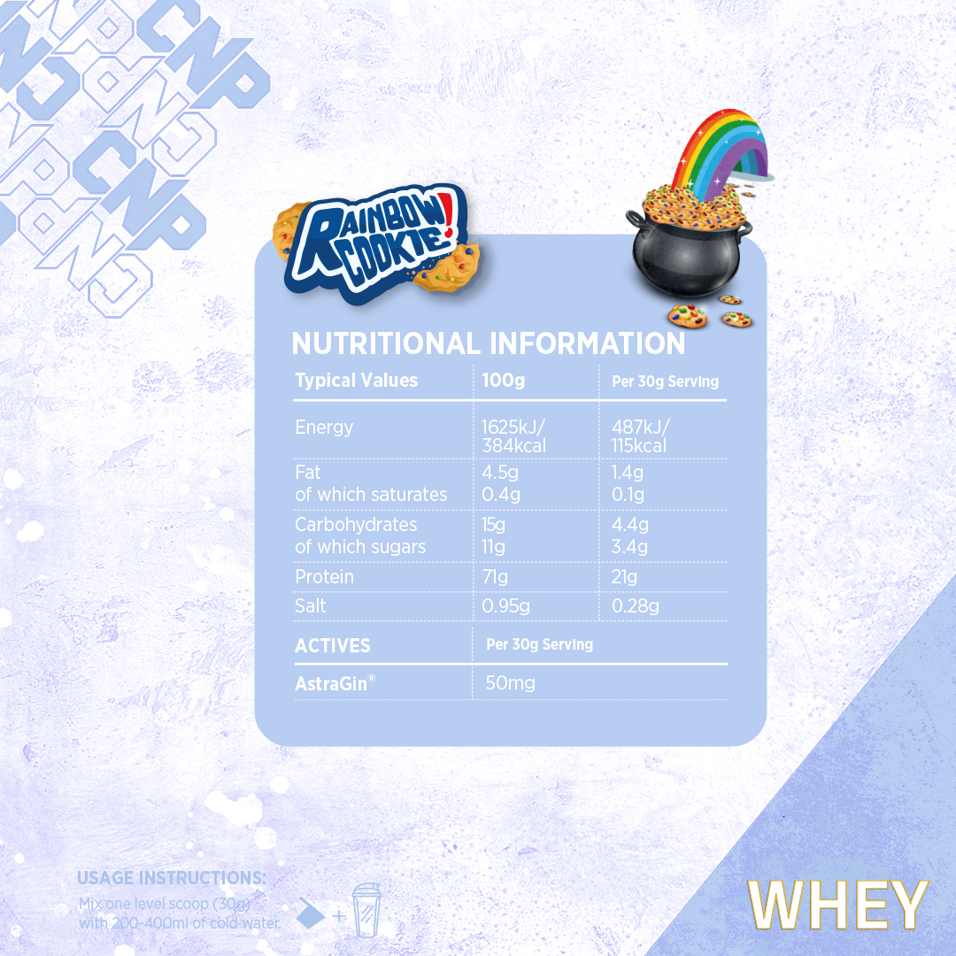 Whey 2kg - 66 Servings - Rainbow Cookie