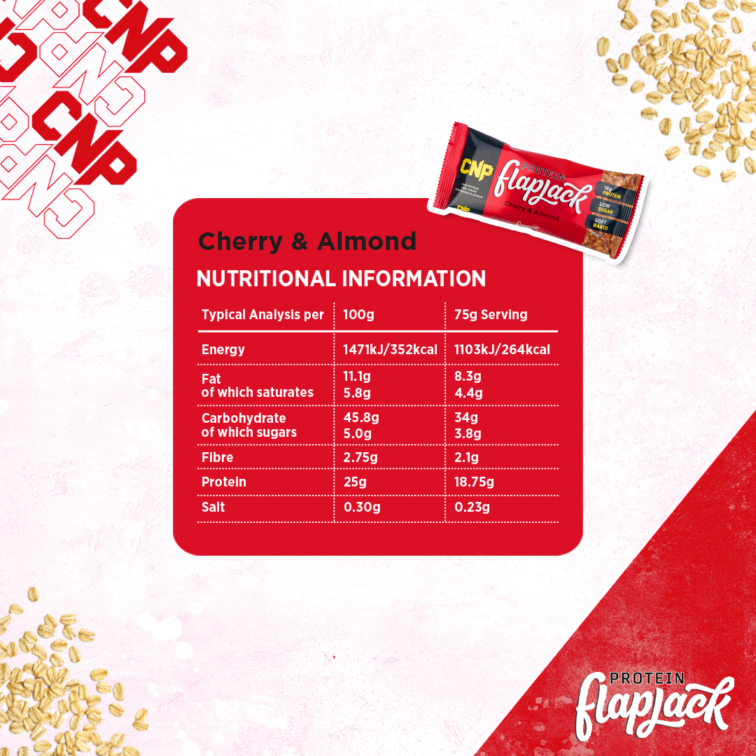 CNP Protein Flapjacks 12x75g (Cherry & Almond)
