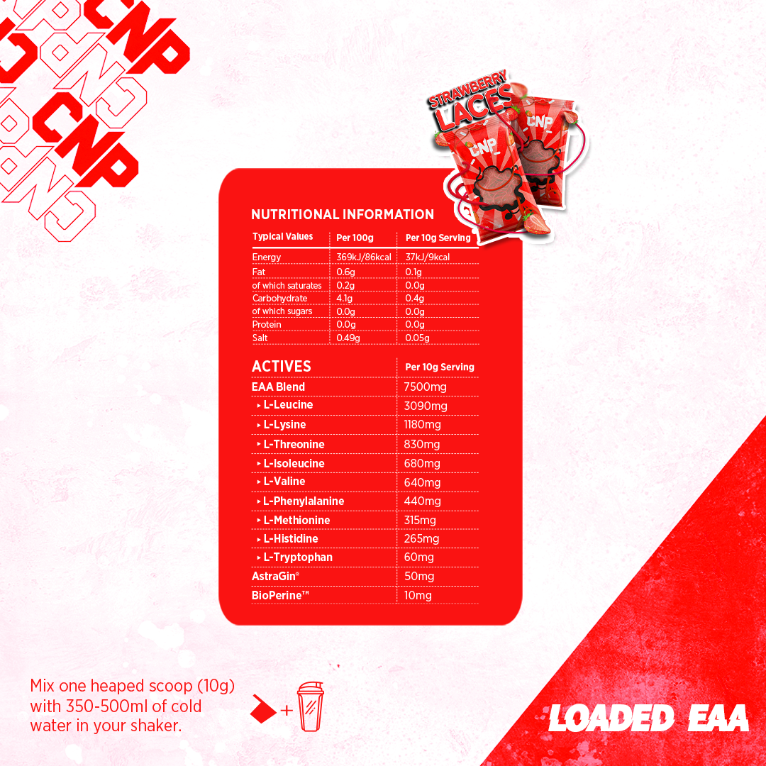 CNP Loaded EAA 100g (Strawberry Laces)