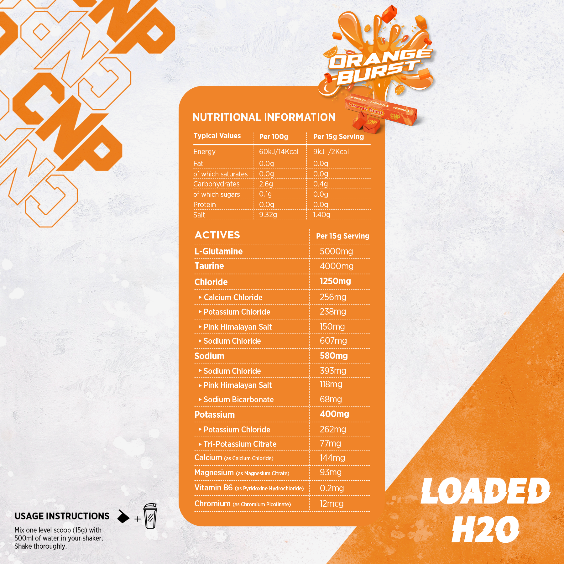CNP Loaded H2O 300g (Orange Burst)
