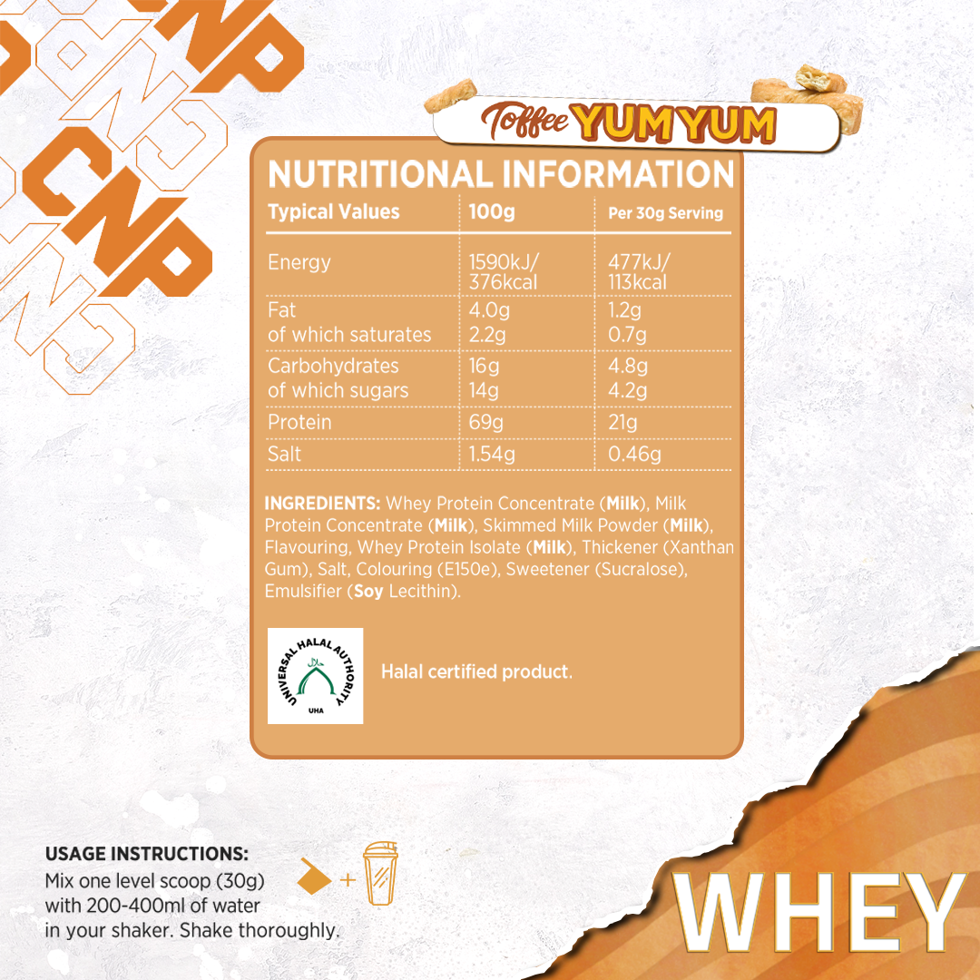 CNP Whey 2kg (Toffee Yum Yum)